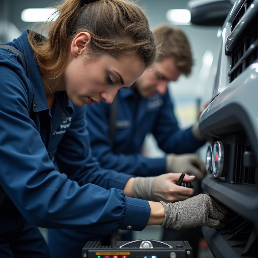 ASE Certified Technicians Working on a Vehicle in Rushland