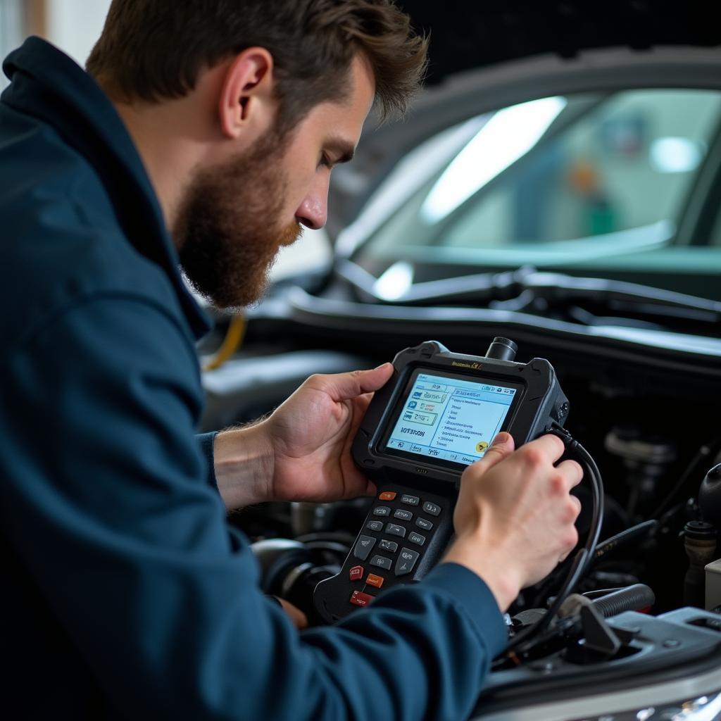 Ashland Auto Mechanic Working on a Car