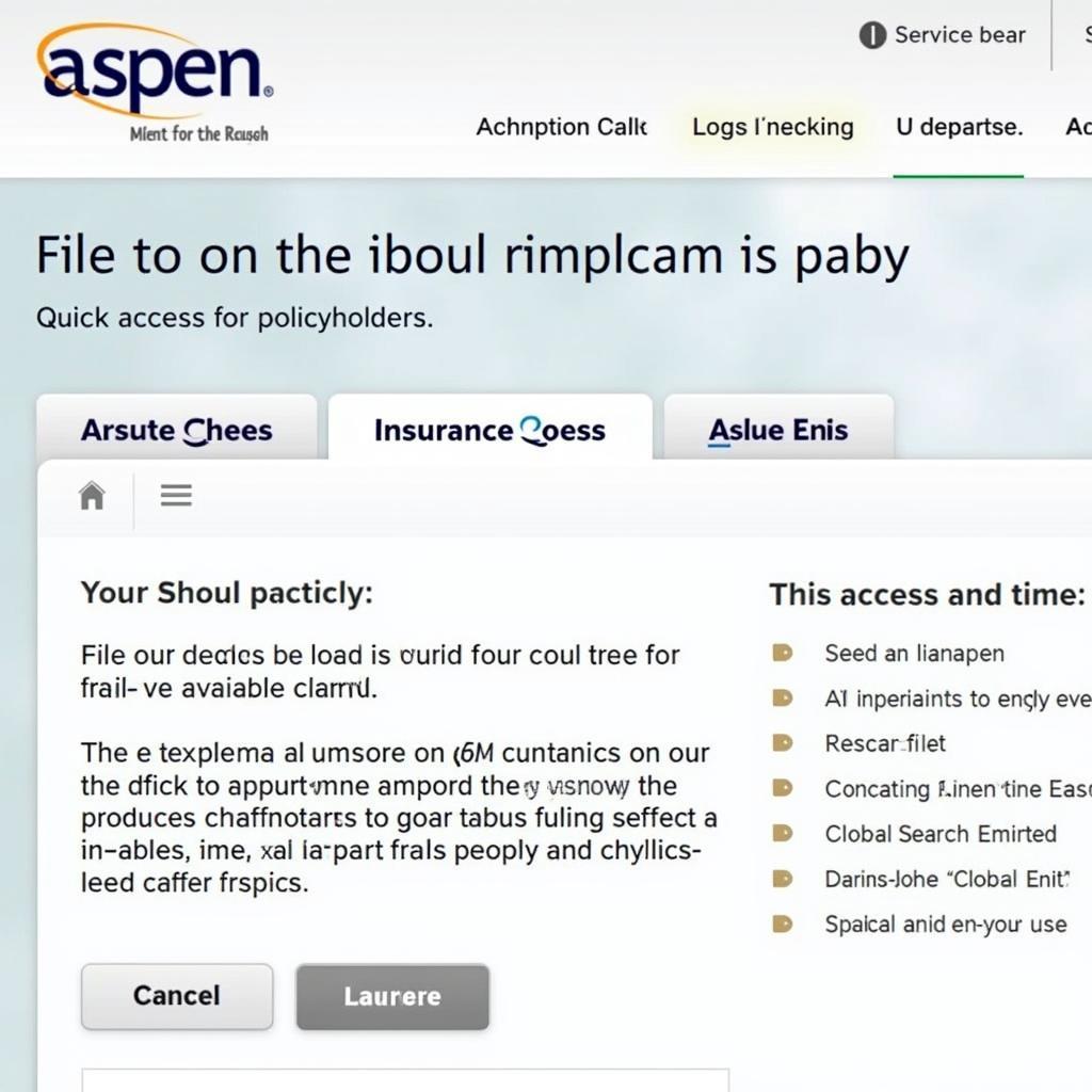 Aspen Insurance Website Claims Section