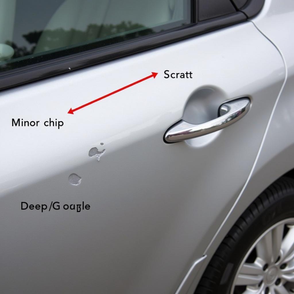 Assessing Paint Chip Damage on a Car