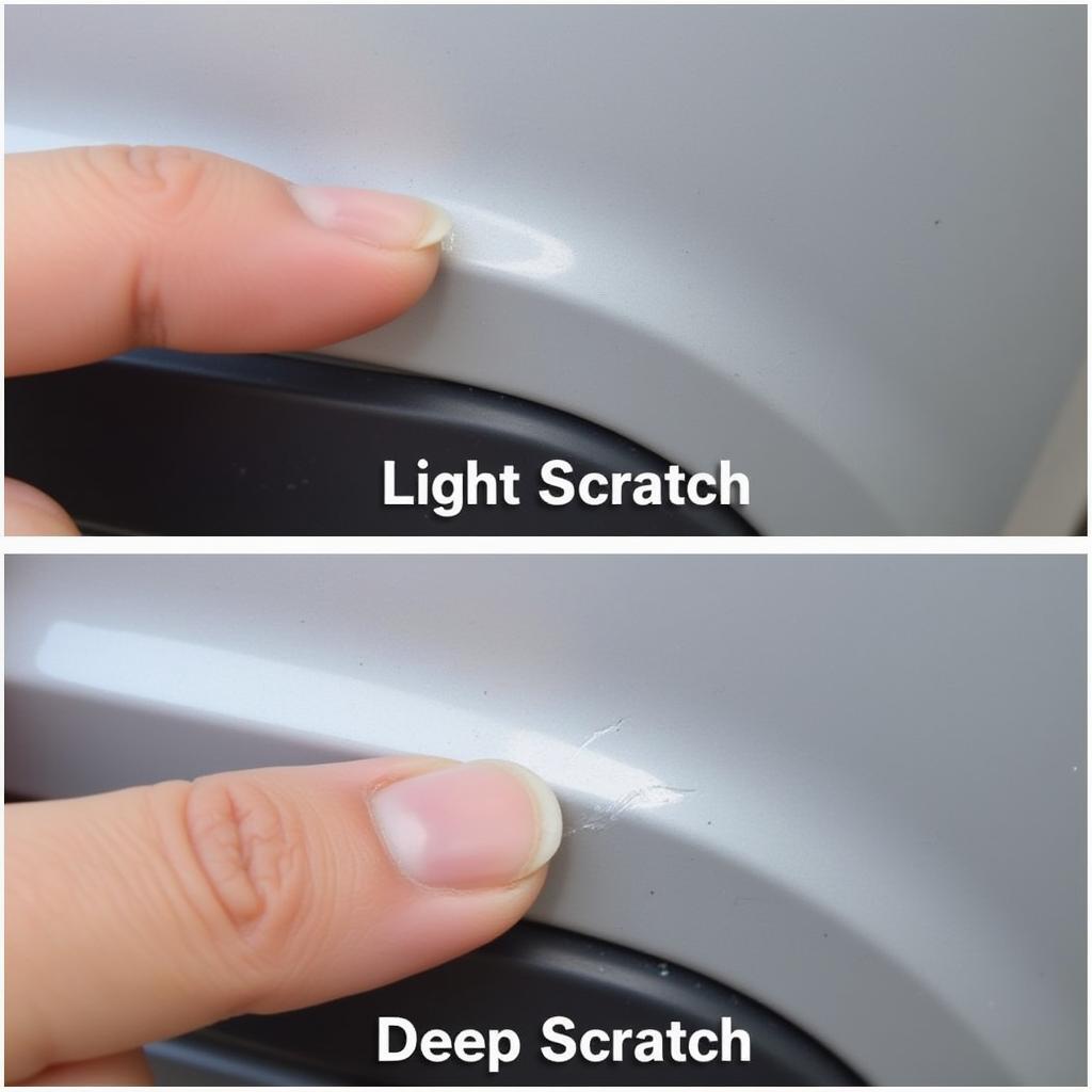 Assessing Scratch Depth on Car Plastic Bumper