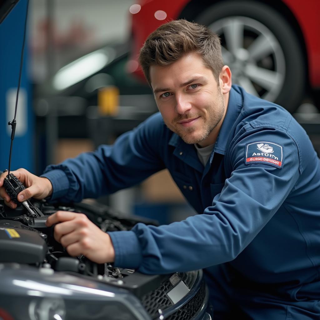 Astoria Express Auto Service Technician Working