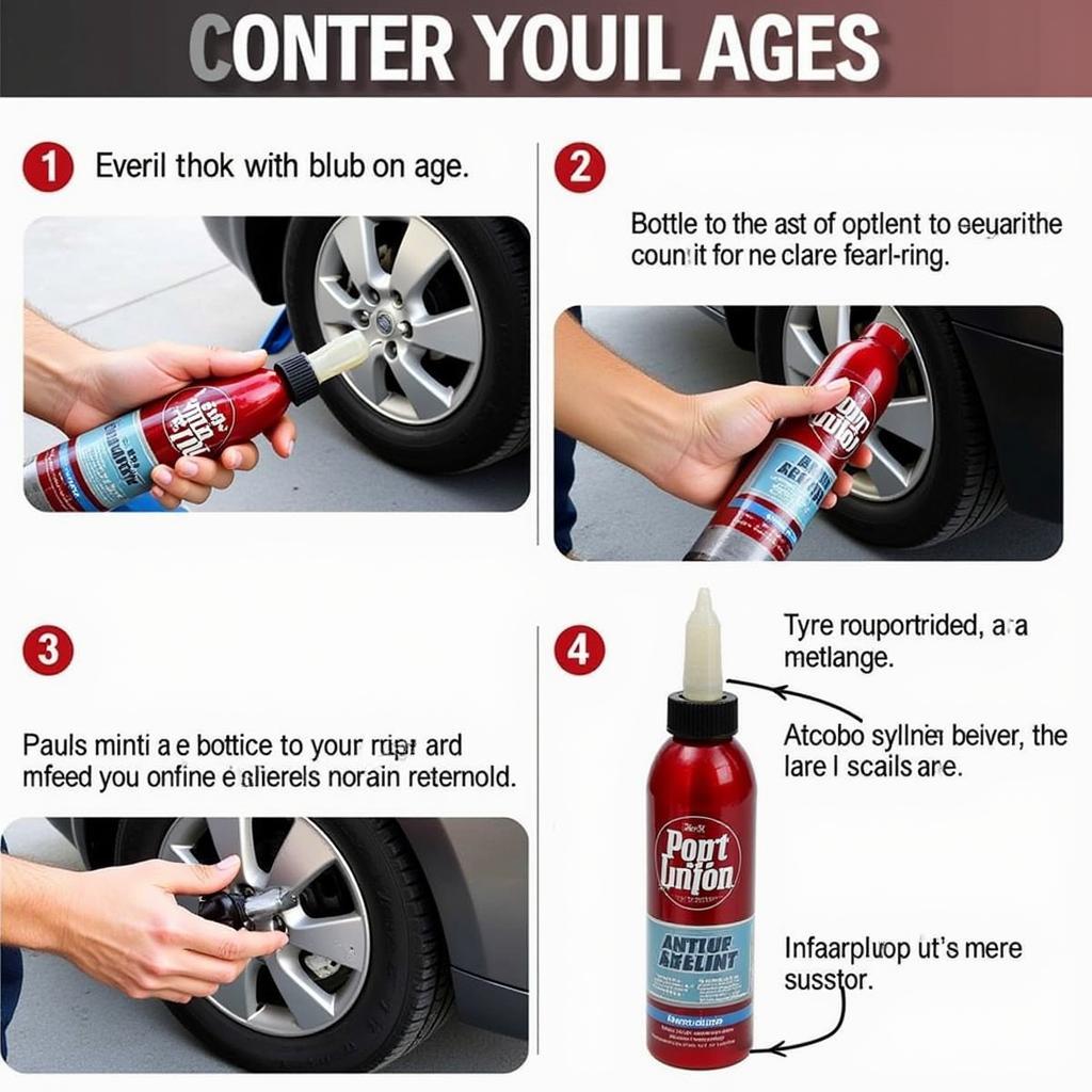 Attaching Sealant Bottle to Compressor