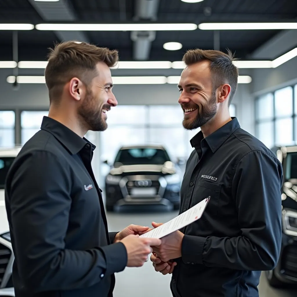 Audi dealership service department