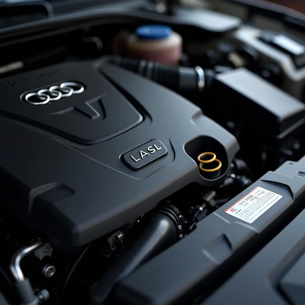 Close Up of an Audi Engine Bay