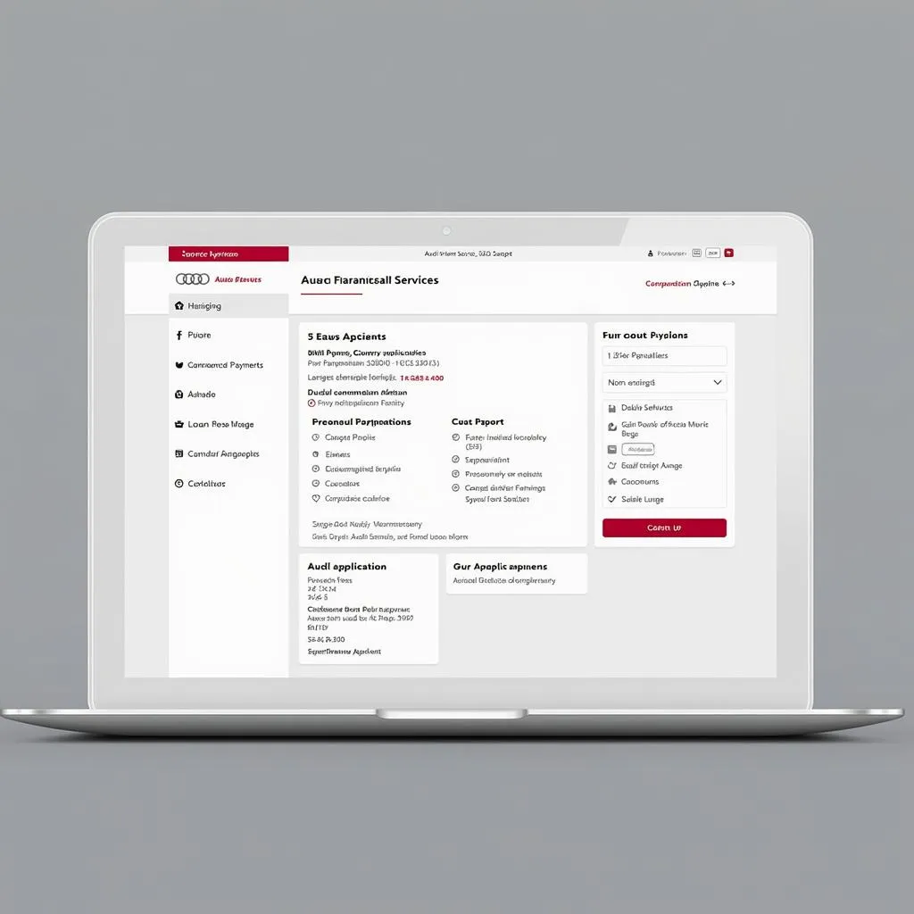 Audi Financial Services Online Portal