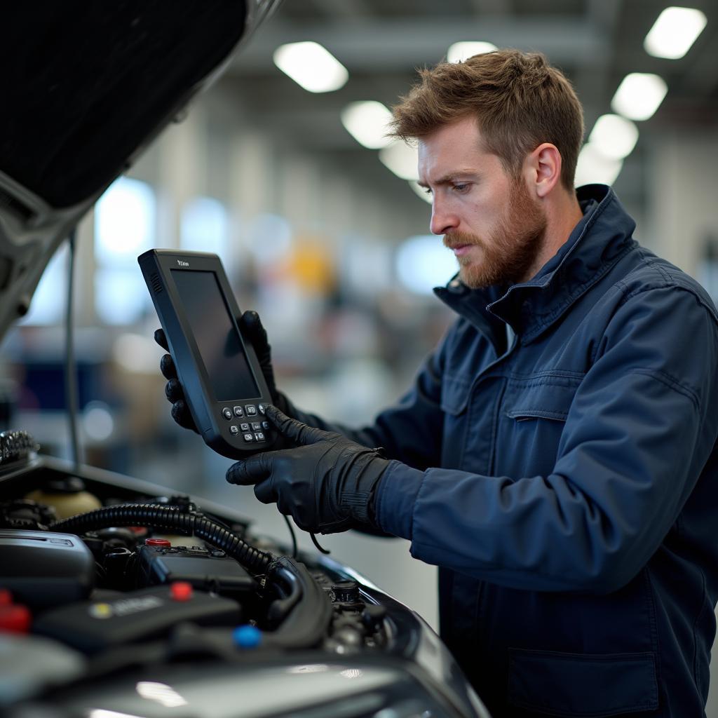 Augsburg Mechanic Repairing a Car