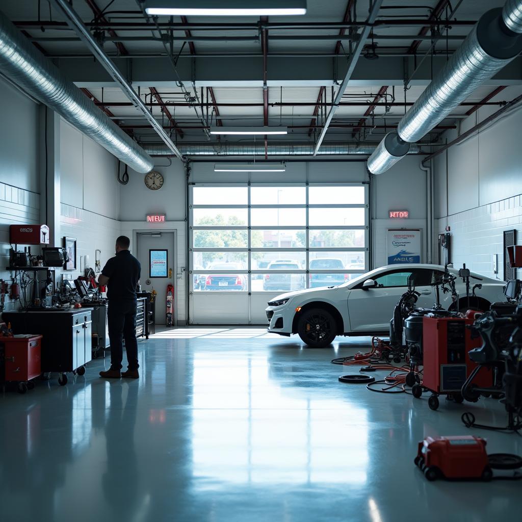 Modern and well-equipped garage at Auspeed Auto Service Hurstville