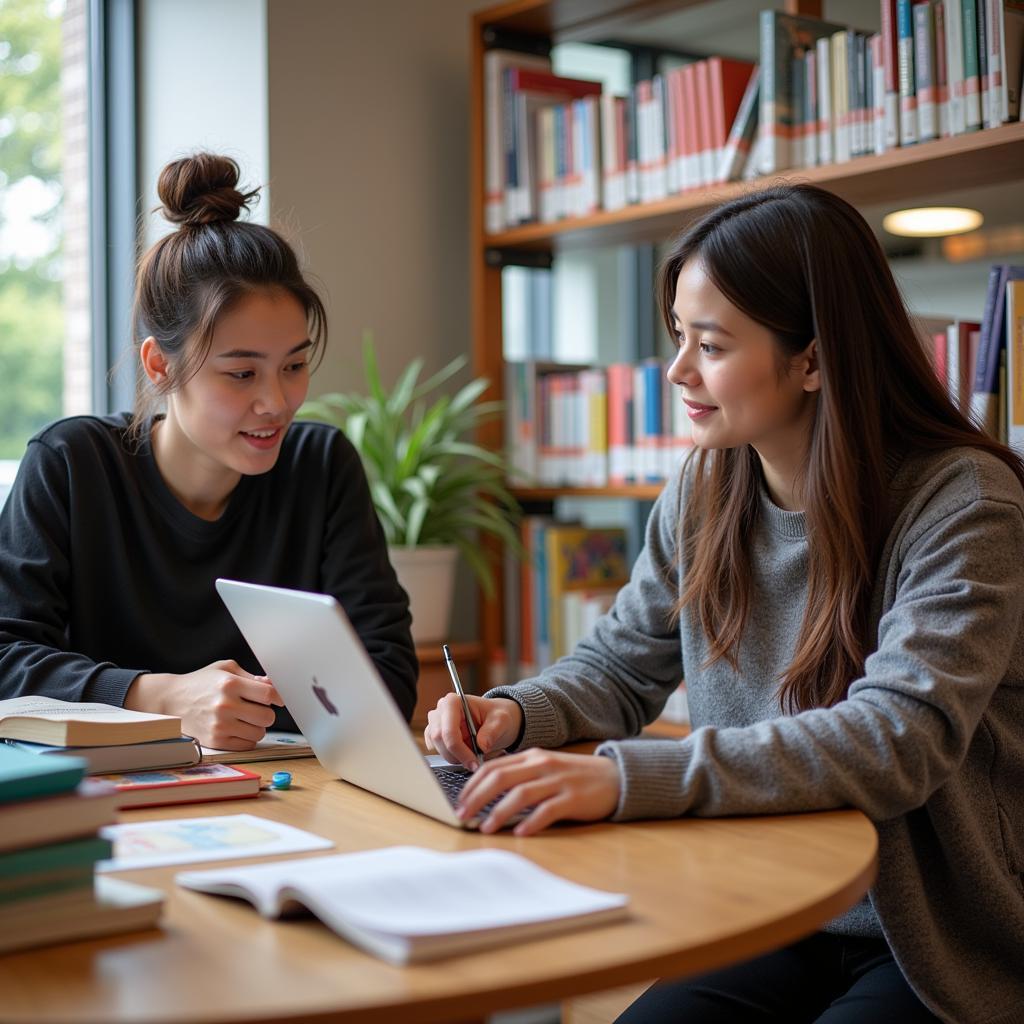 AUT Students Studying in the Library