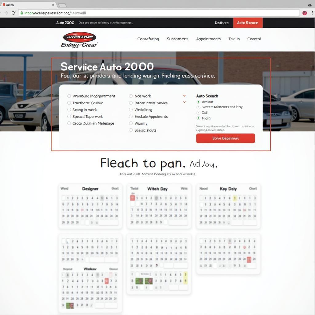 Easy Online Booking on the Auto 2000 Website