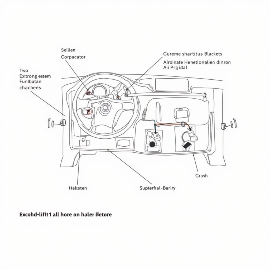 An illustration depicting the electrical wiring diagram of a car's AC system.