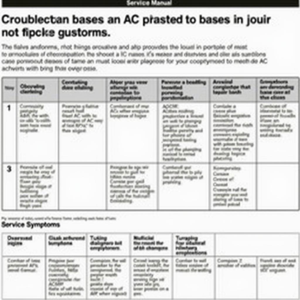 Auto AC Service Manual Troubleshooting Guide