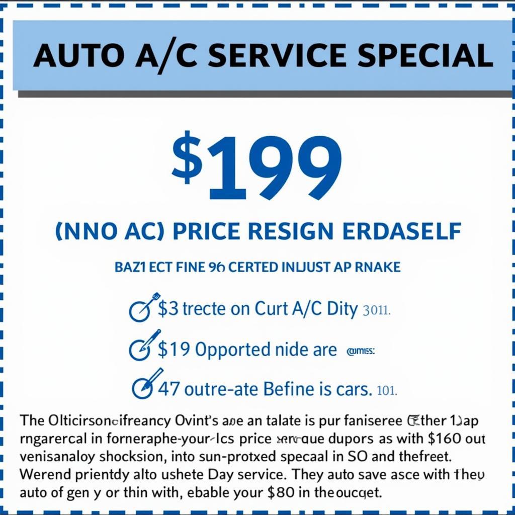 Auto A/C Service Special Coupon