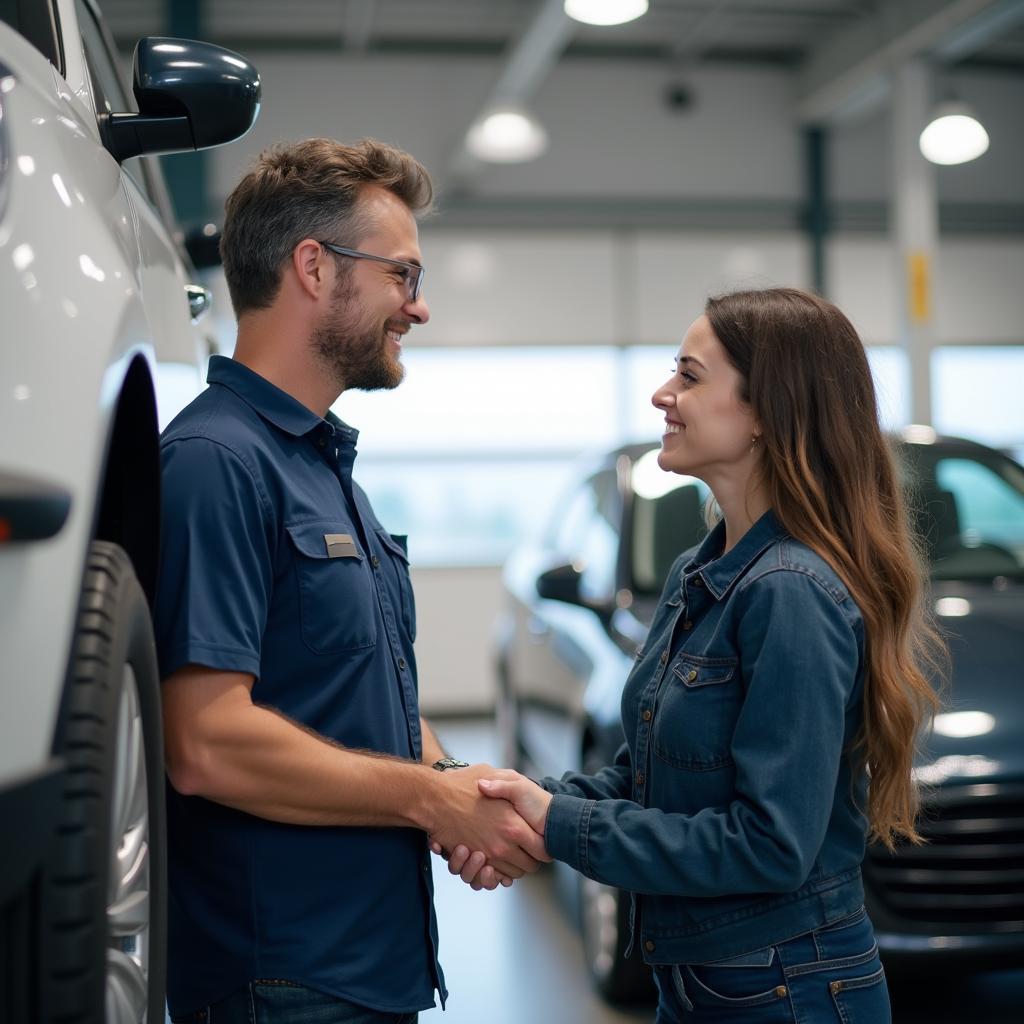 Happy Customer at an Auto Atlantic Service Centre