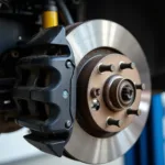 Car brake system undergoing service in Anchorage