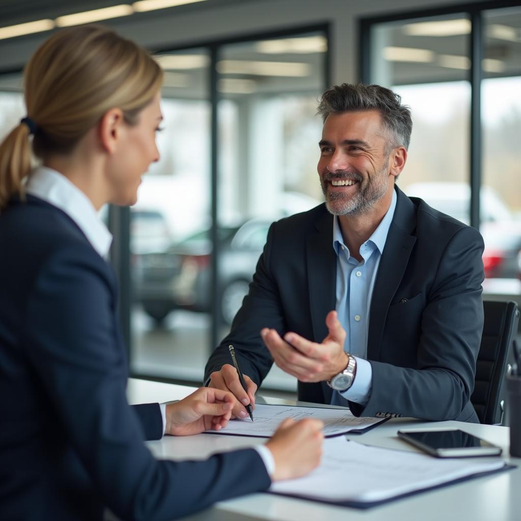 Auto Broker Negotiating a Deal