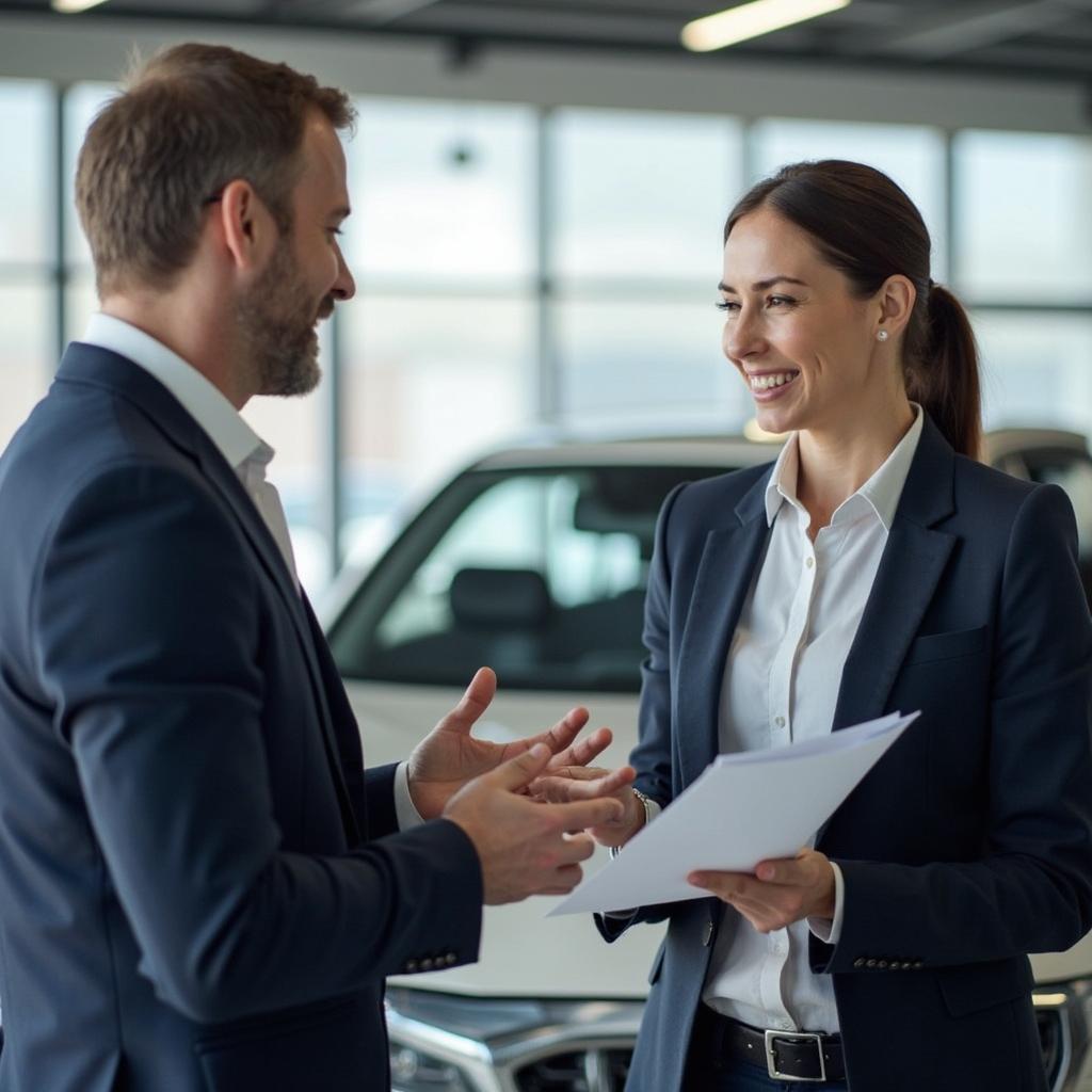 Auto Broker Negotiating a Deal