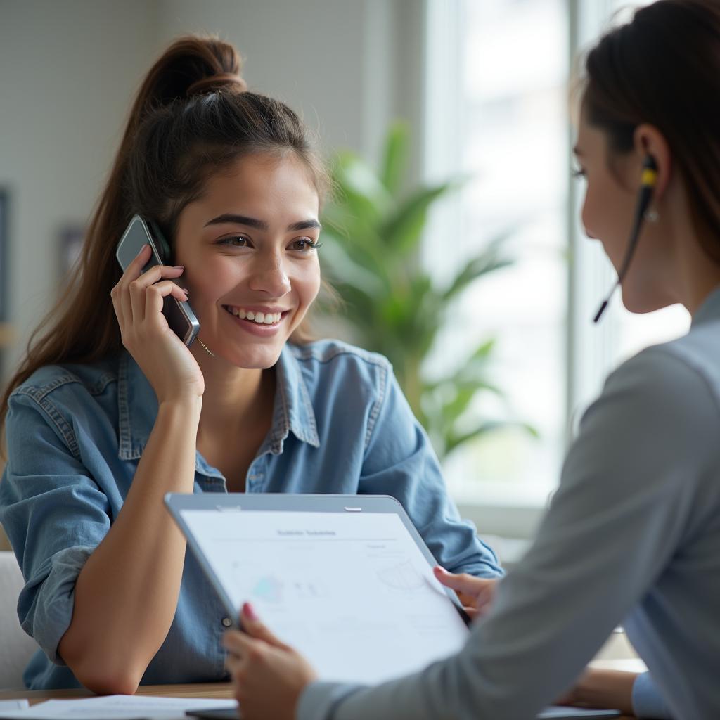 Talking to an Auto Club Insurance Representative