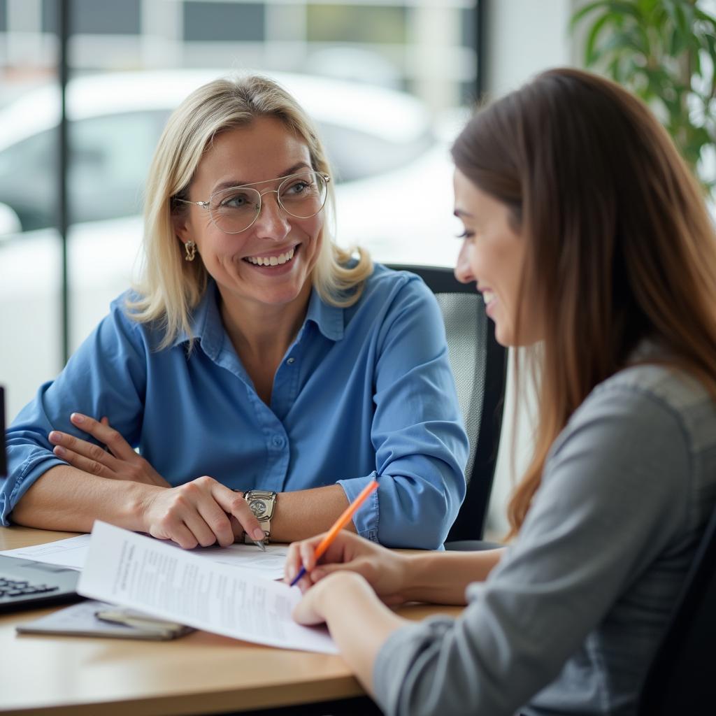 Auto Club Member Consulting with Representative