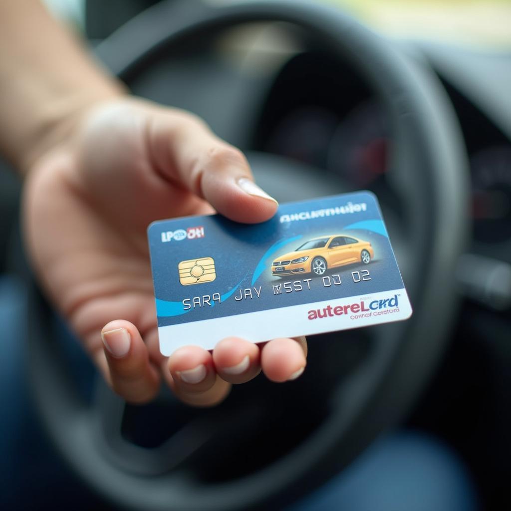 A person holding an Auto Club membership card