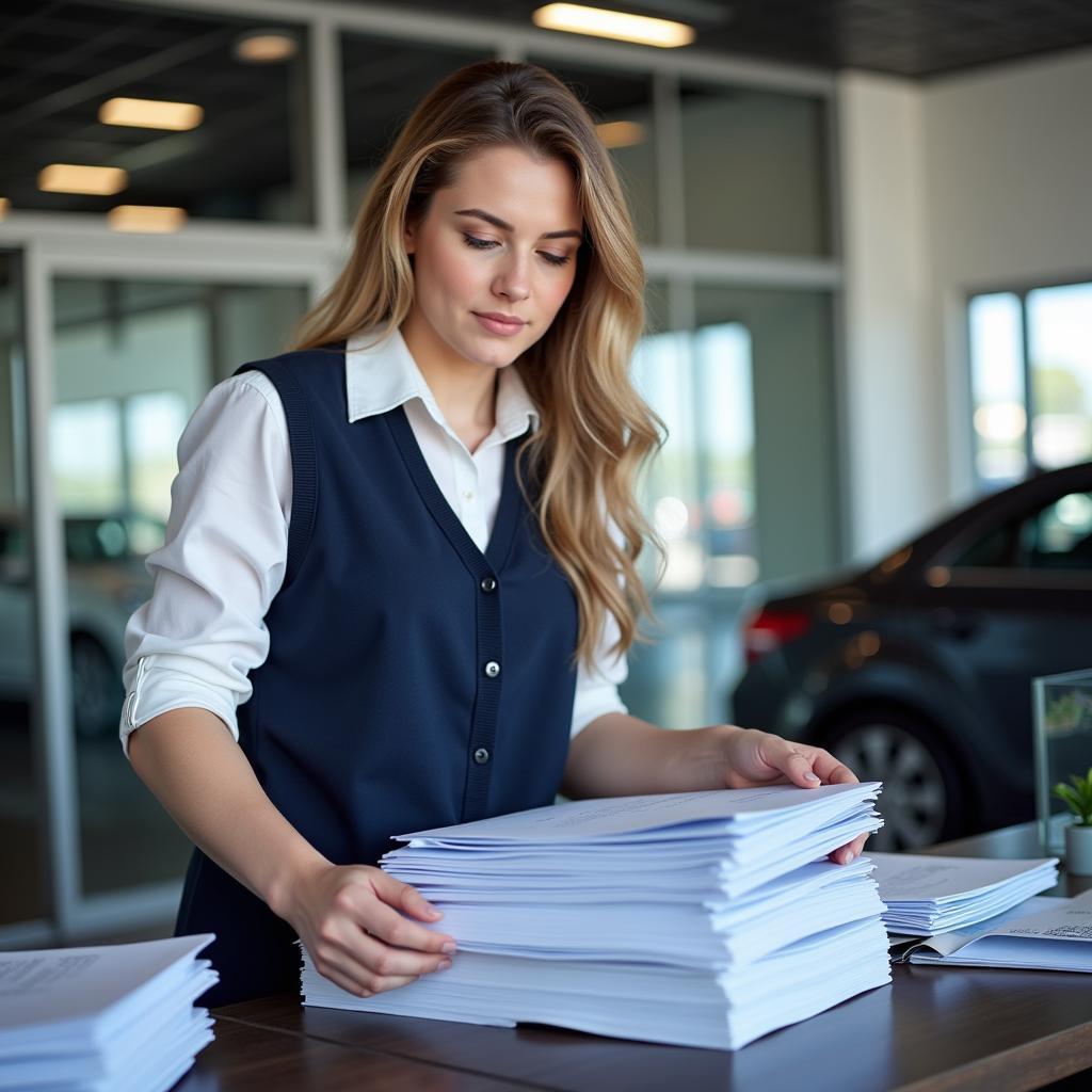 Auto Dealer Runner Handling Documents