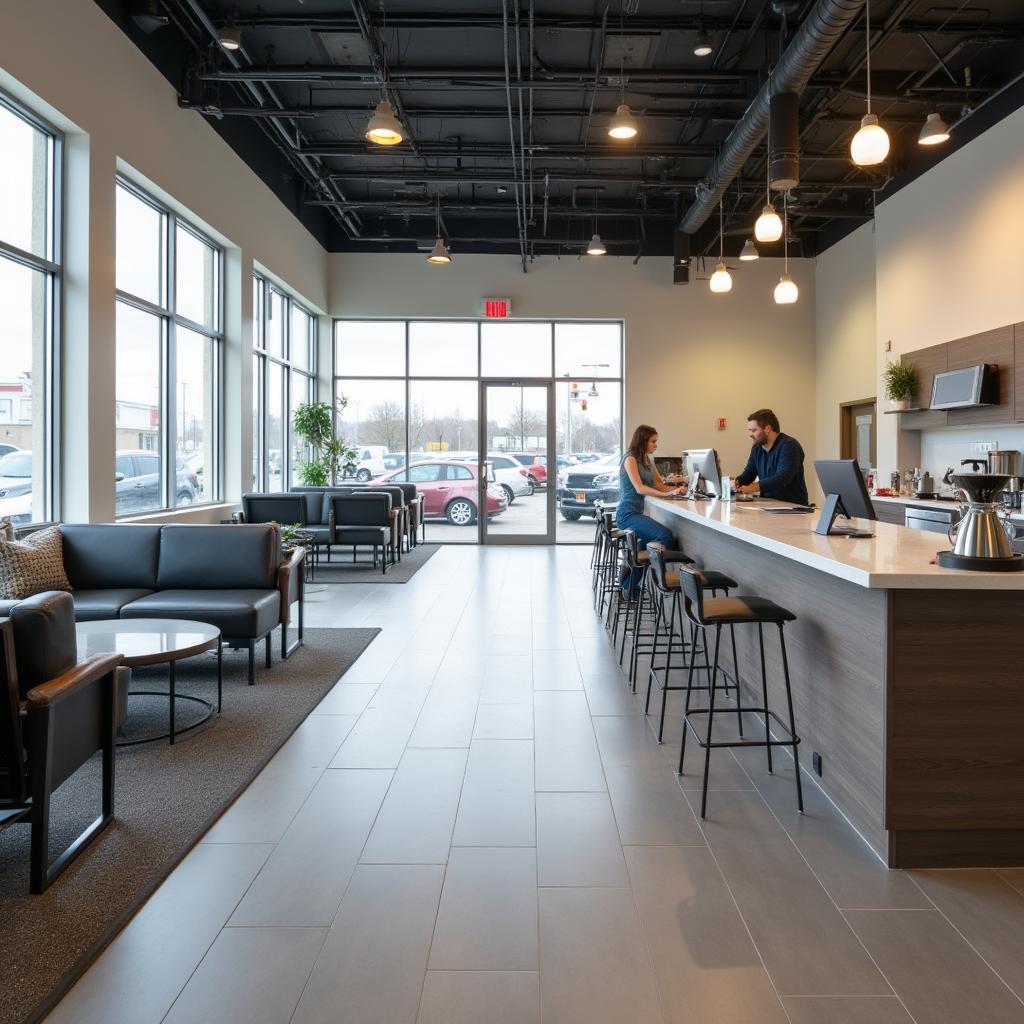 Modern Auto Dealer Service Center Waiting Area