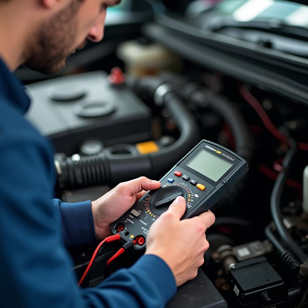 Car mechanic in Boronia performing auto electrical diagnostics