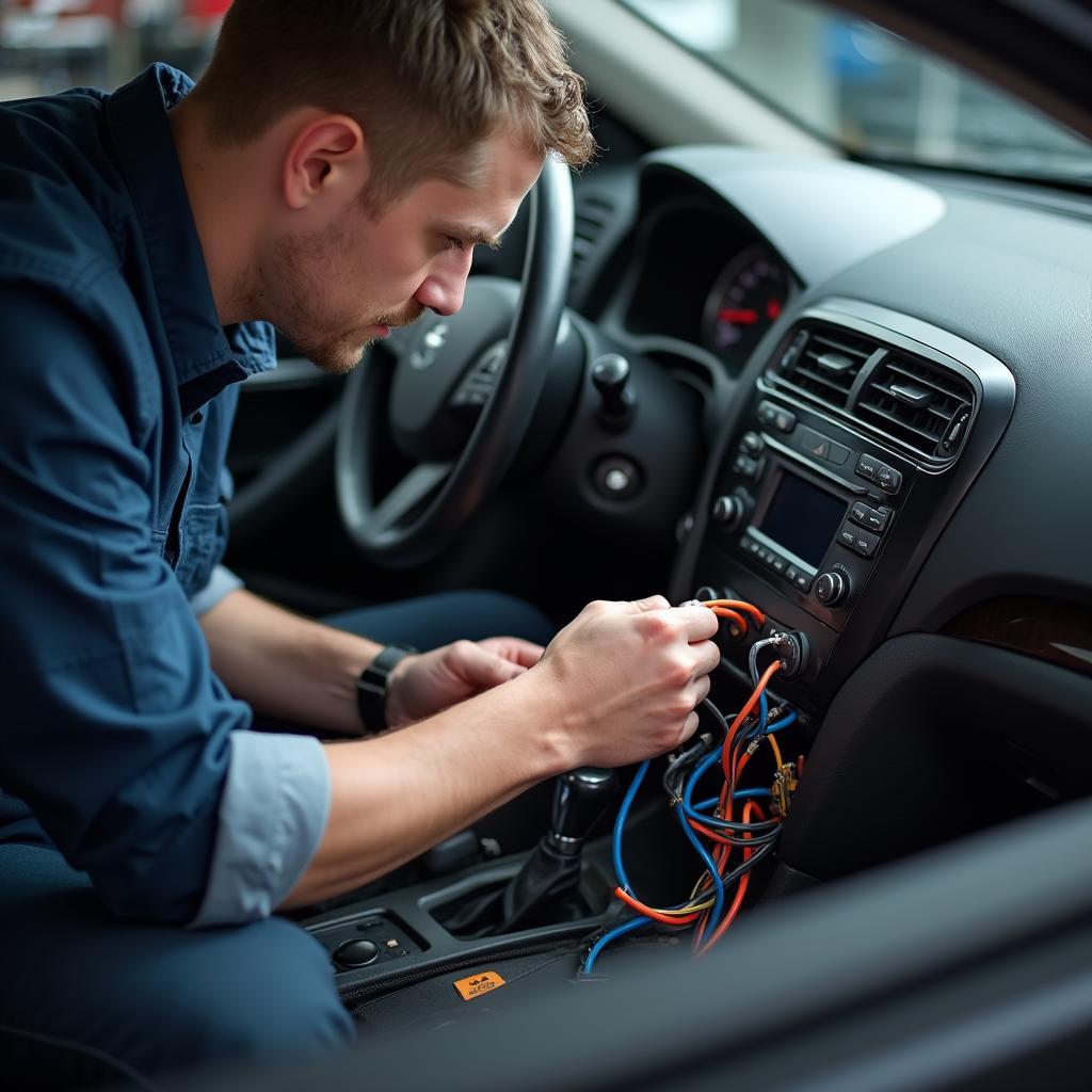 Auto Electrician at Work