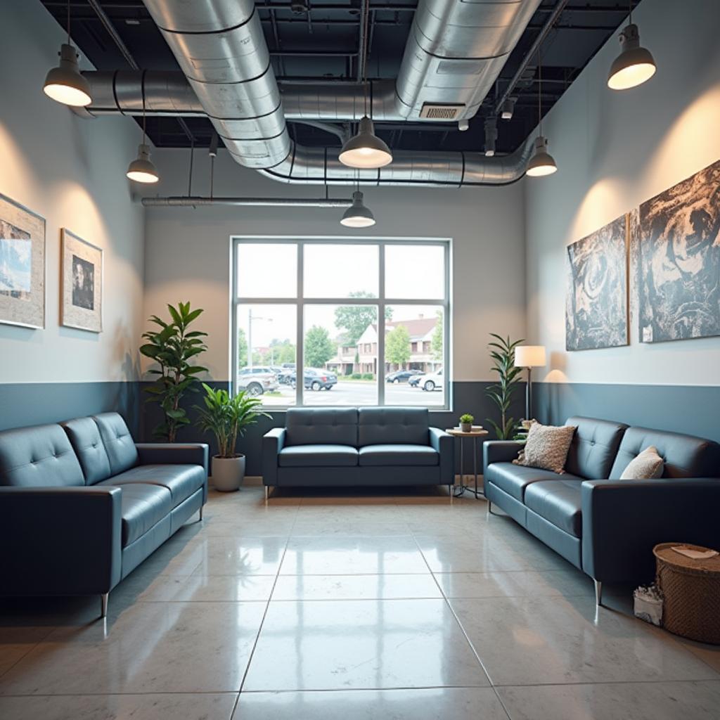 Comfortable Waiting Area at an Auto Express Service Center