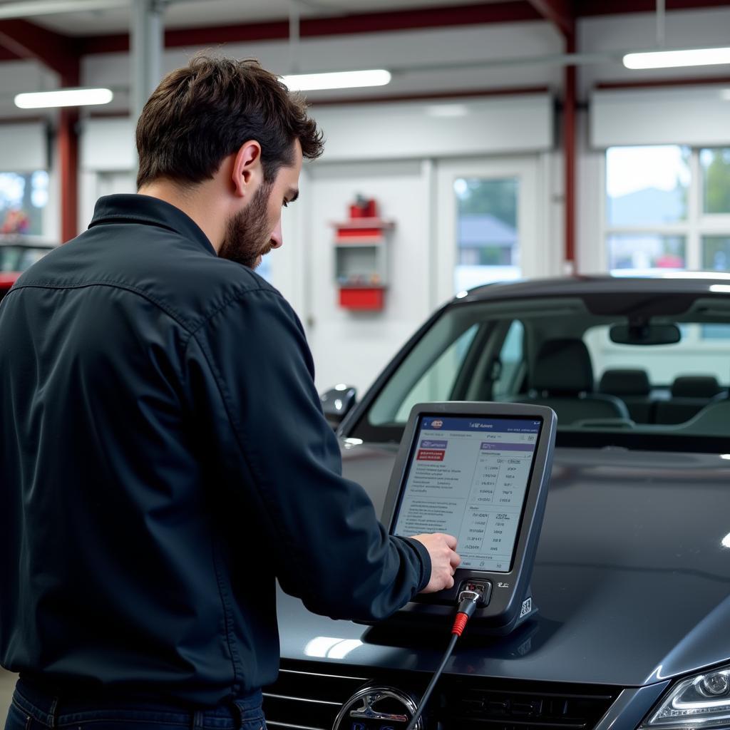 ASE Certified Technician Working on a Car in a Spokane Valley Auto Shop