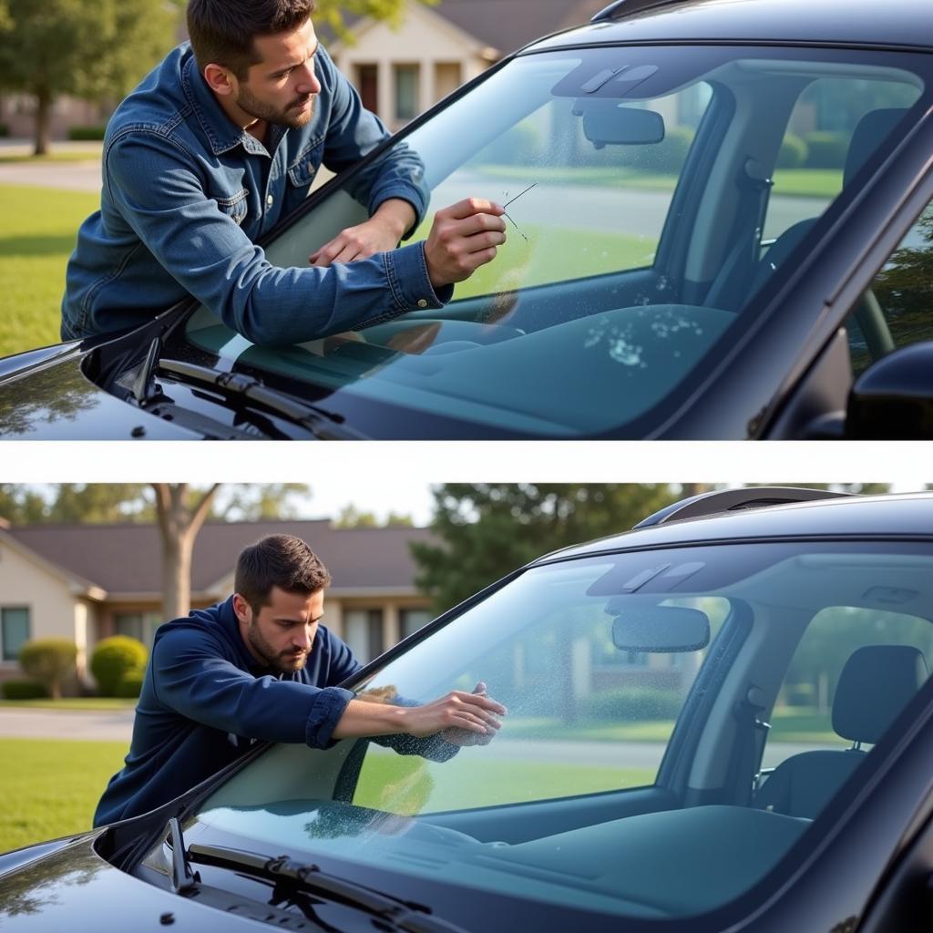 Assessing auto glass damage for repair or replacement