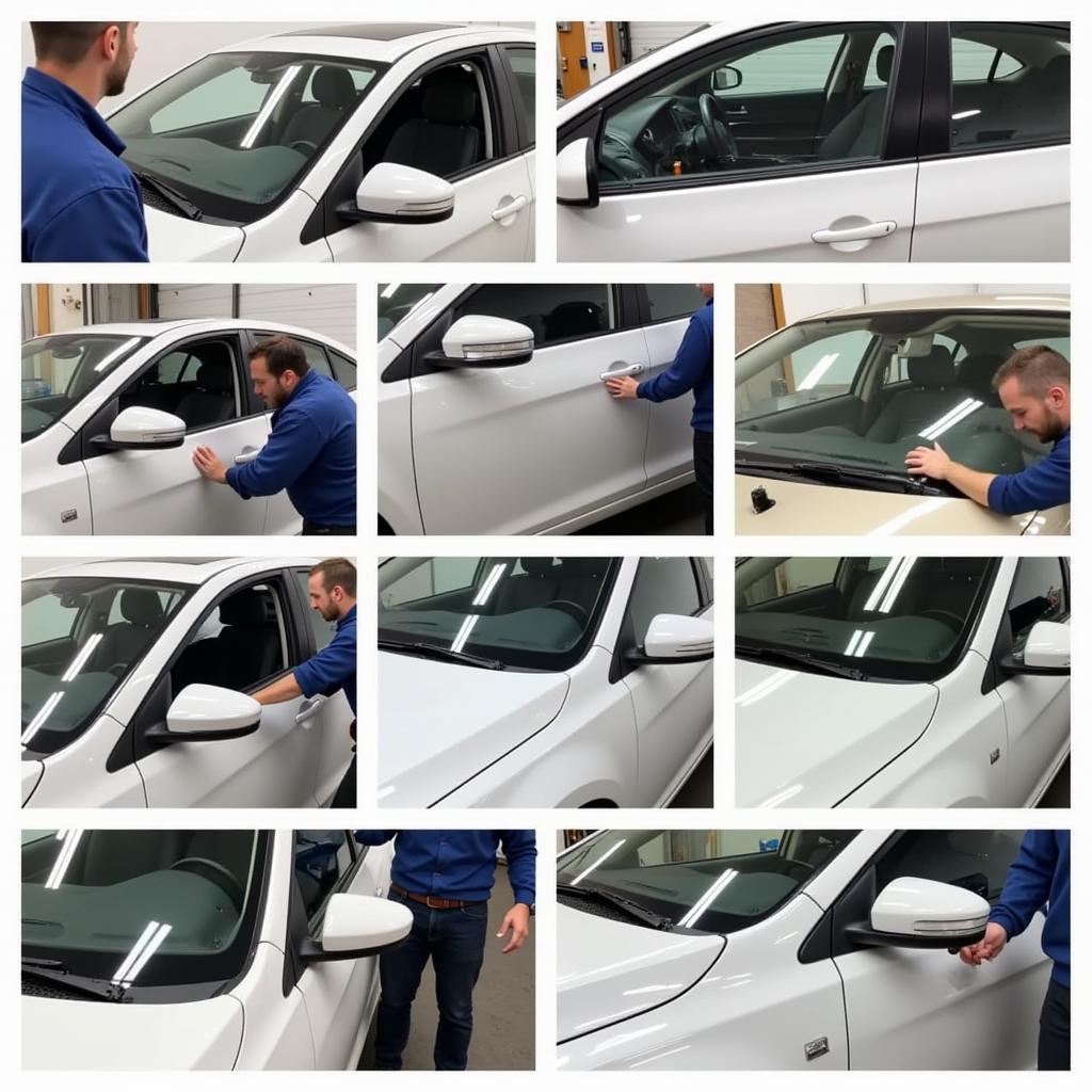 Step-by-step auto glass repair process