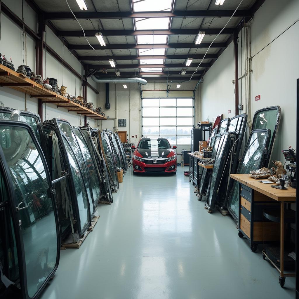 Auto Glass Repair Shop Interior