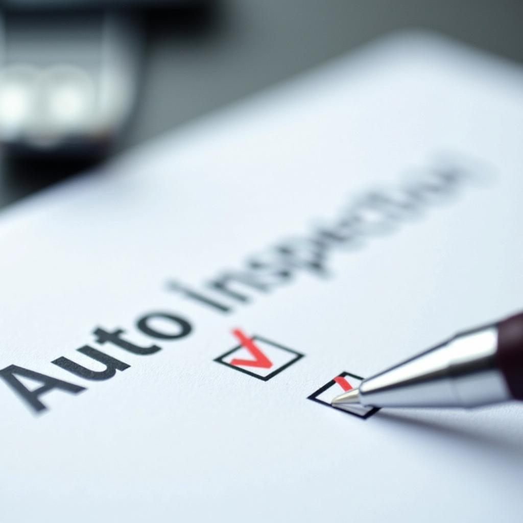 Auto Inspection Checklist in Cary