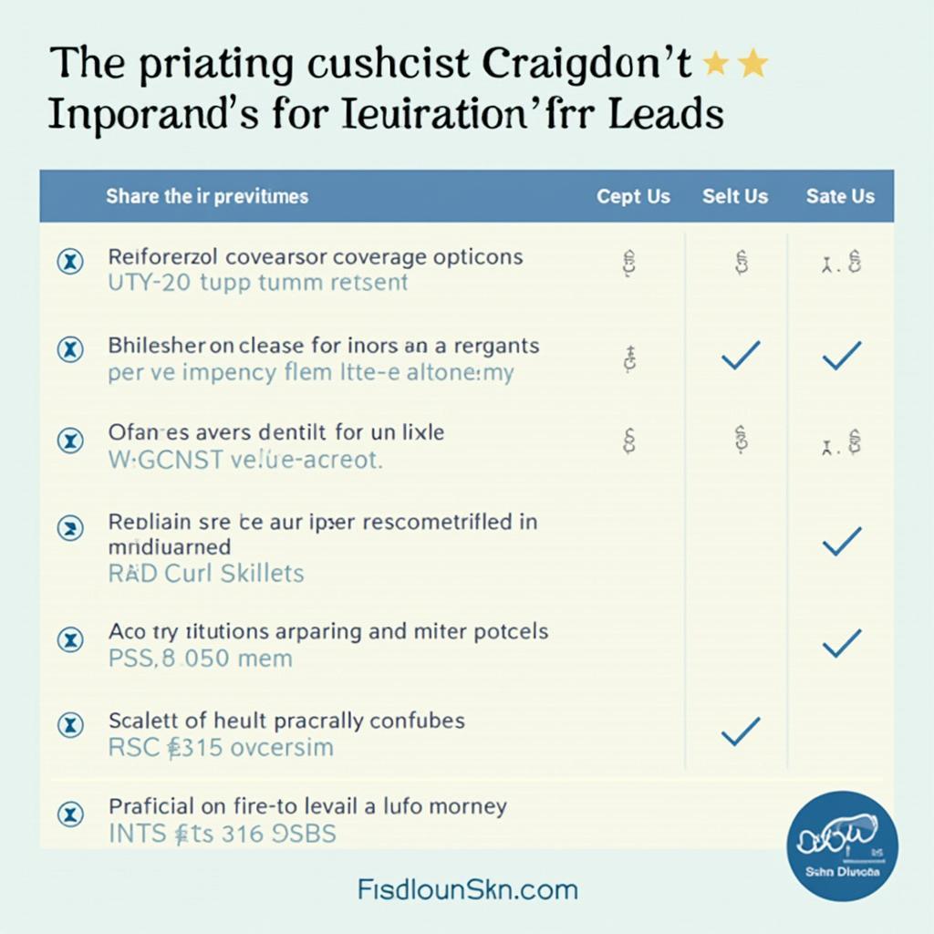 Auto Insurance Comparison Checklist