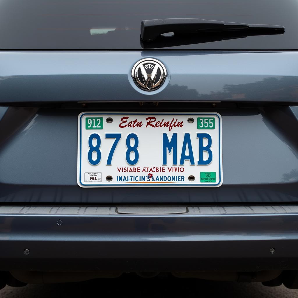 Close-up of an Auto License Plate