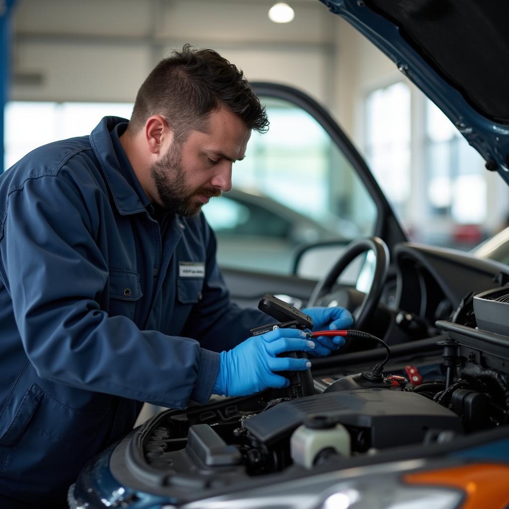 Auto Locating Service Vehicle Inspection