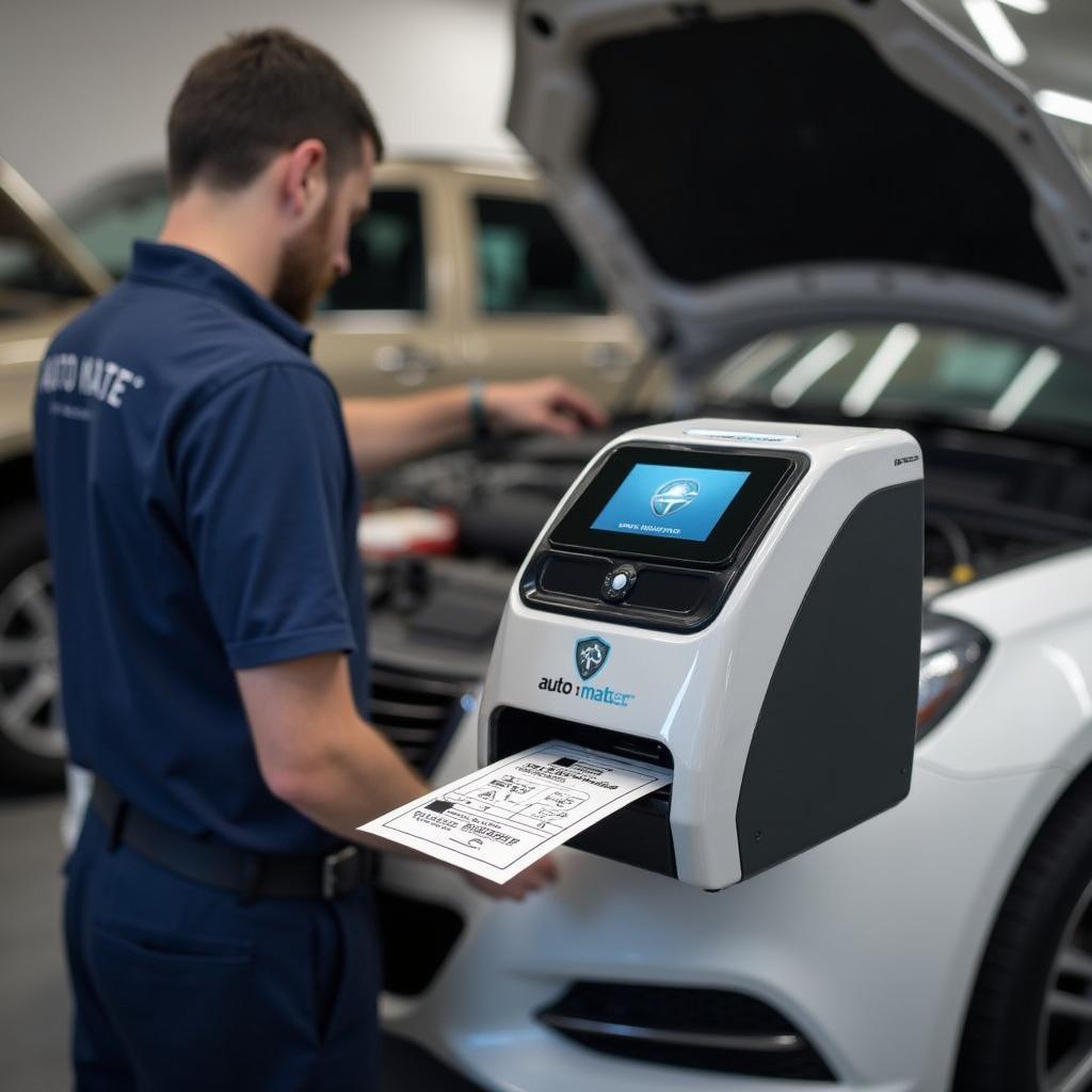 Auto Mate Service Reminder Printer Printing