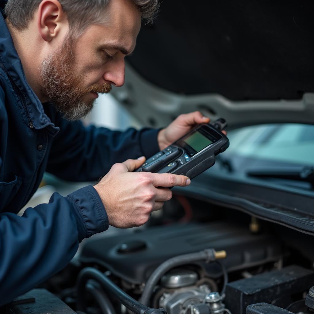 Skilled Auto Mechanic in Inveralmond Using Diagnostic Tool