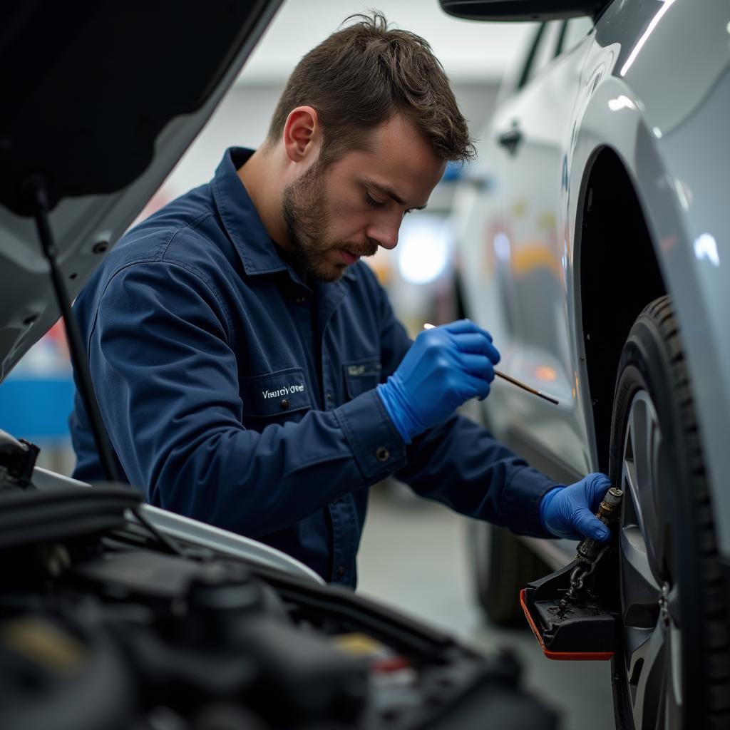 Auto One Service Center Lancaster PA Technician Working