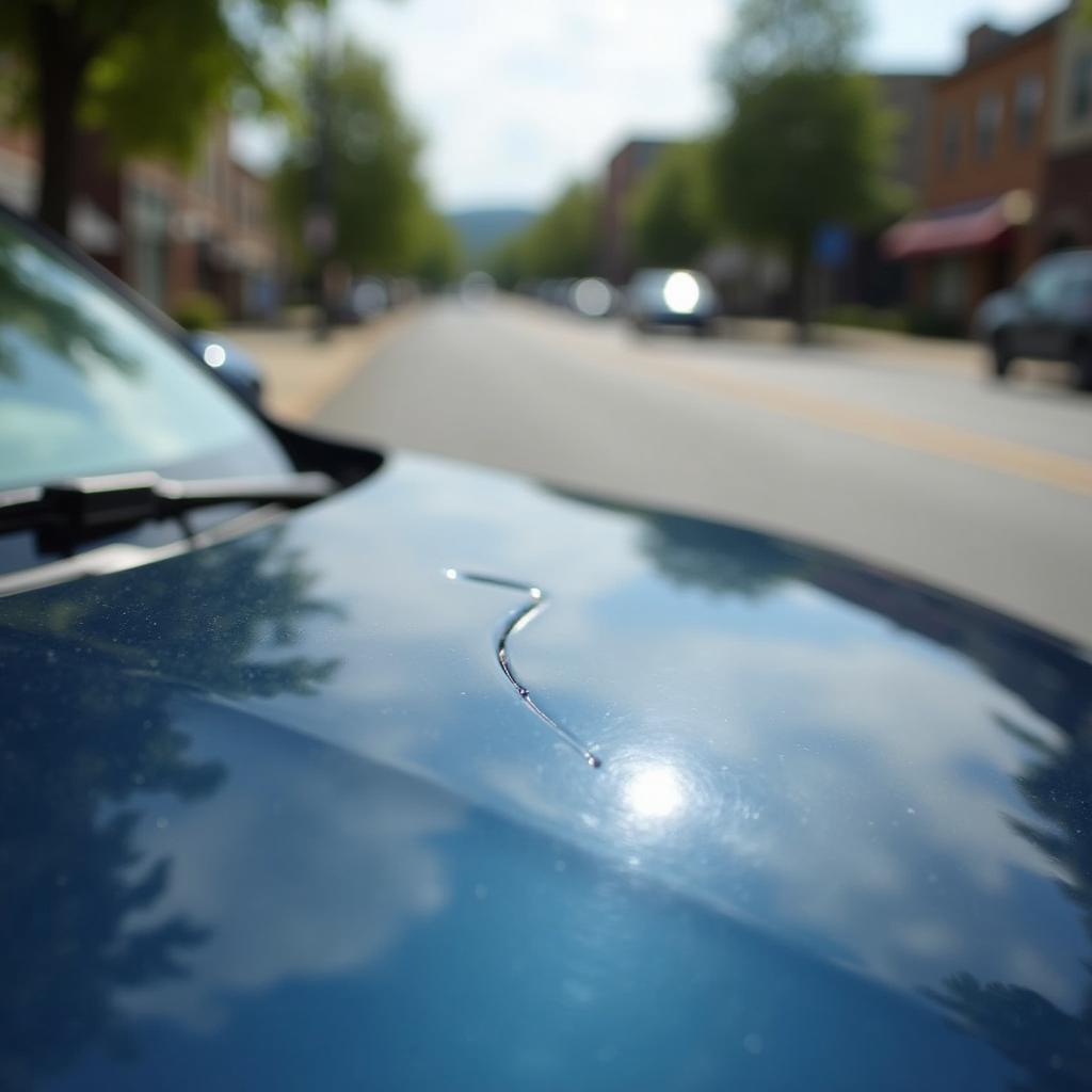 Car with paint chip damage in Chattanooga