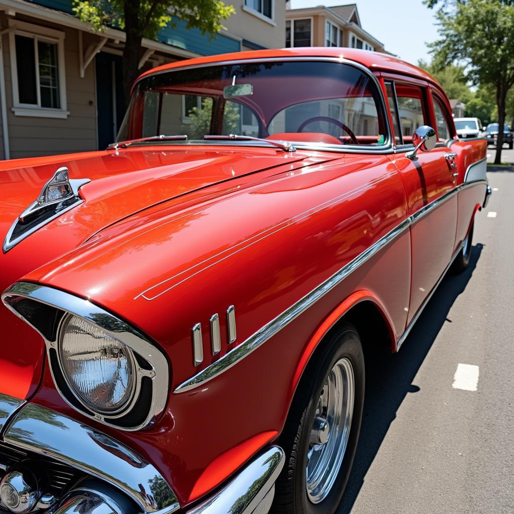 Classic car with custom pinstriping in Spokane