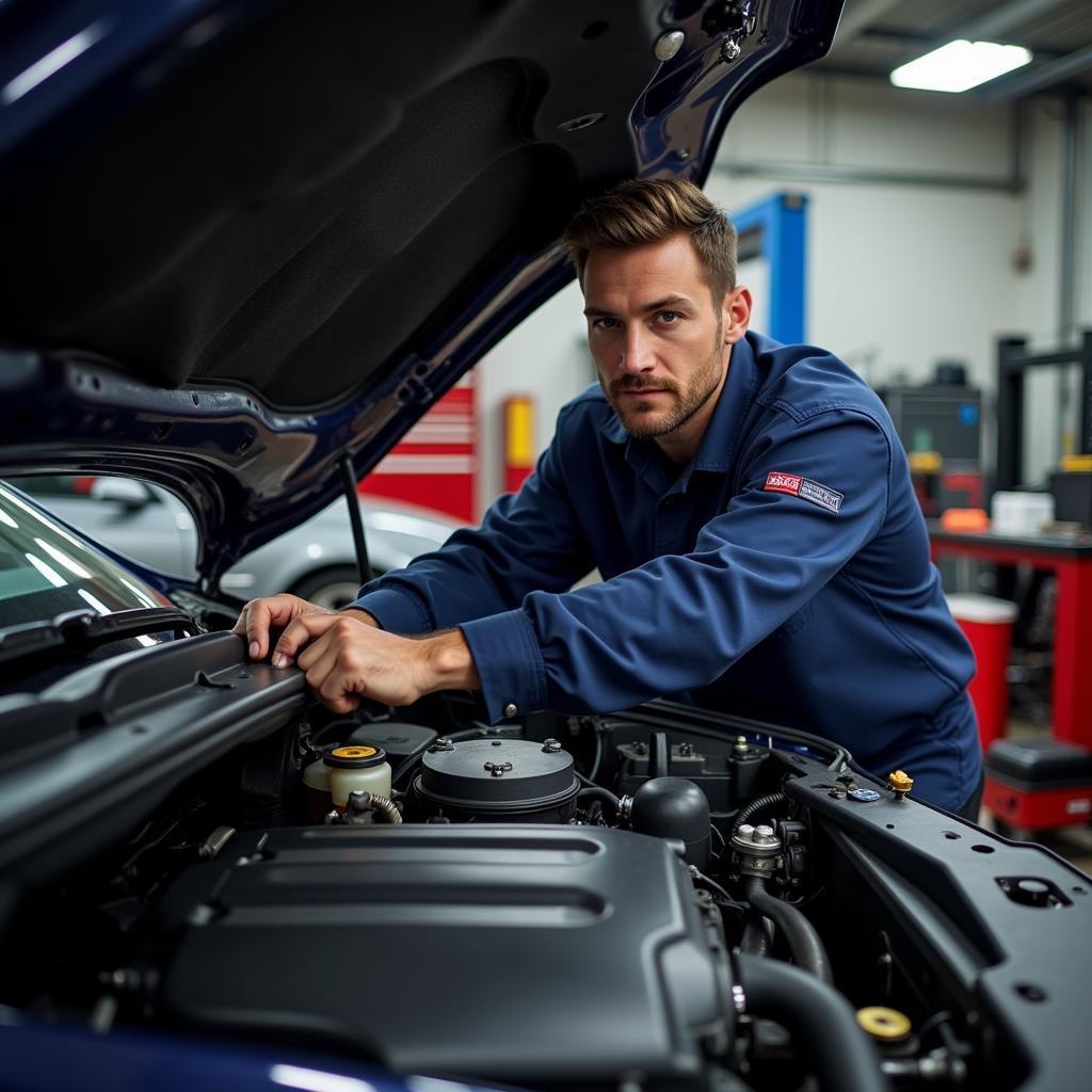 Auto Mechanic Performing Repair Services