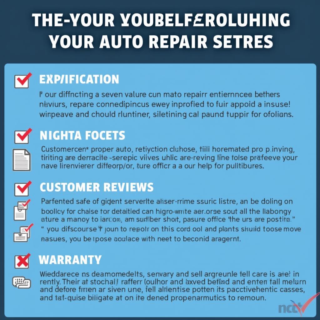 Essential Checklist for Choosing Auto Repair