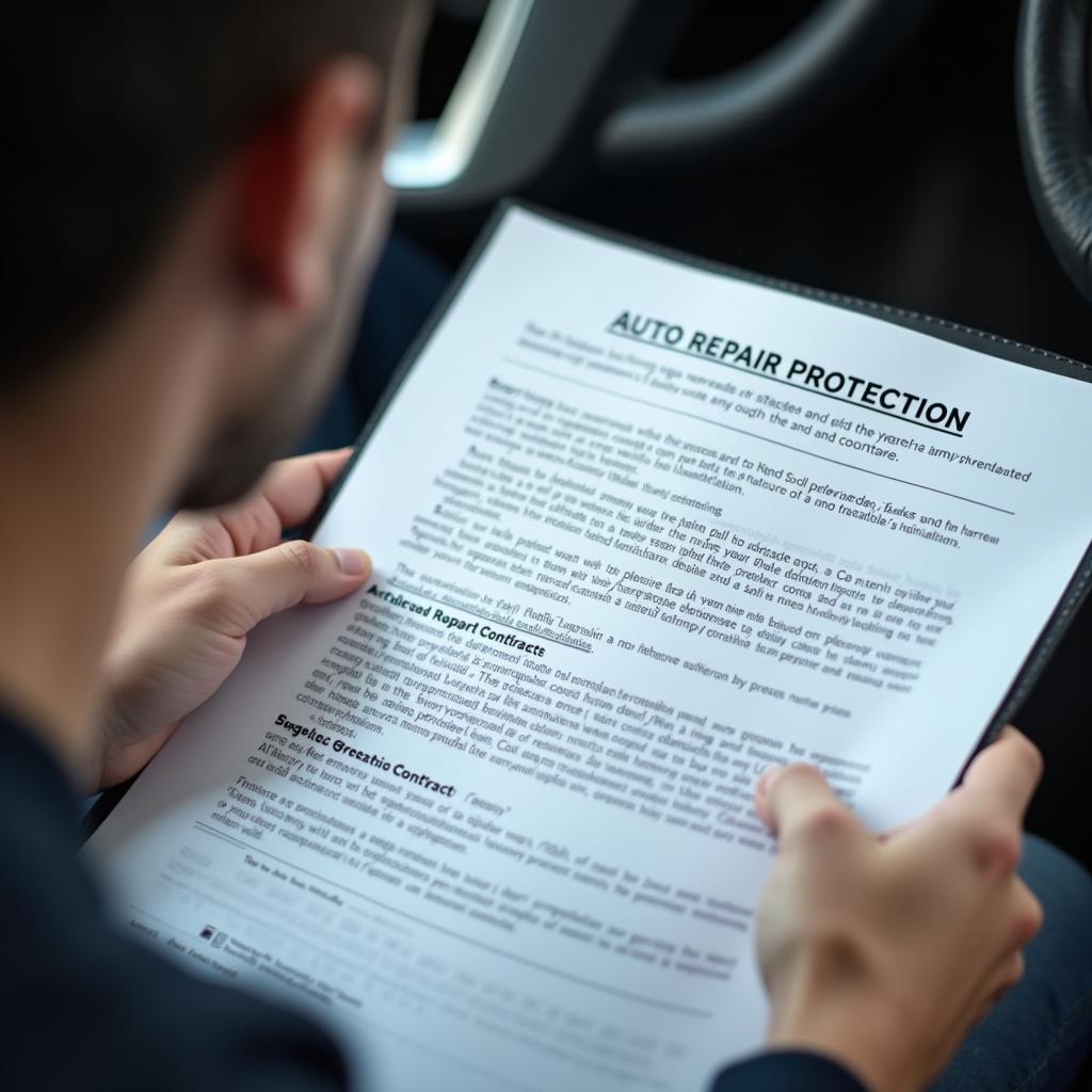 Reviewing Auto Repair Protection Contracts