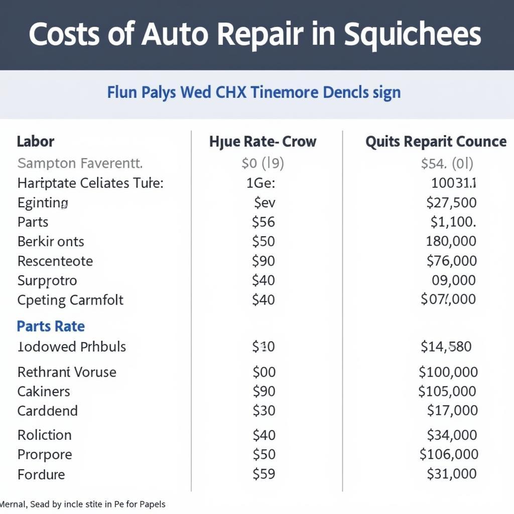 Auto Repair Cost Comparison