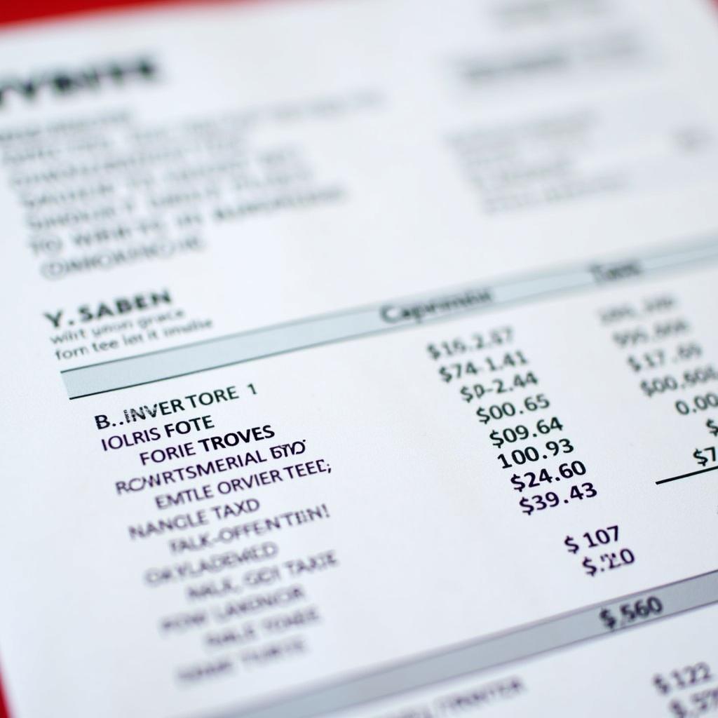  A transparent and detailed auto repair invoice in Woodstock, GA