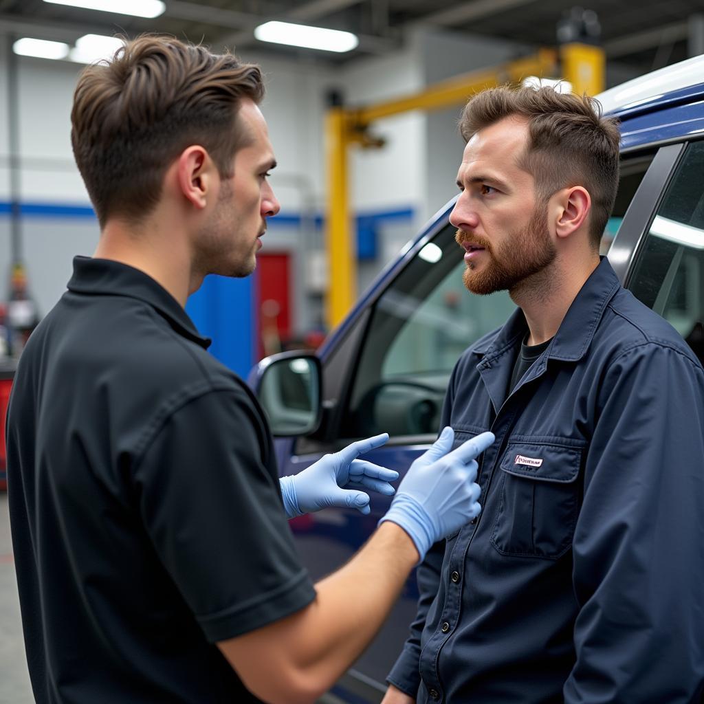 Auto Repair Shop Providing Insurance Estimate