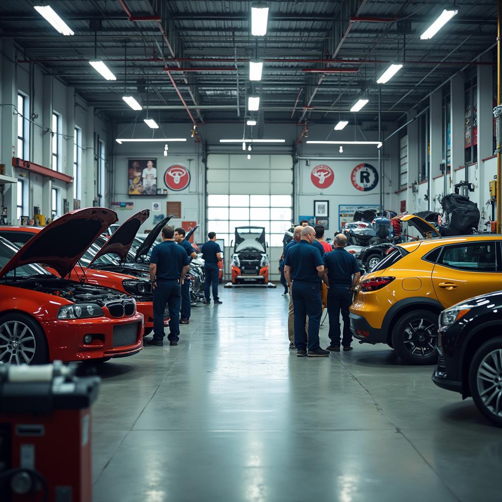 Inside an Auto Repair Shop