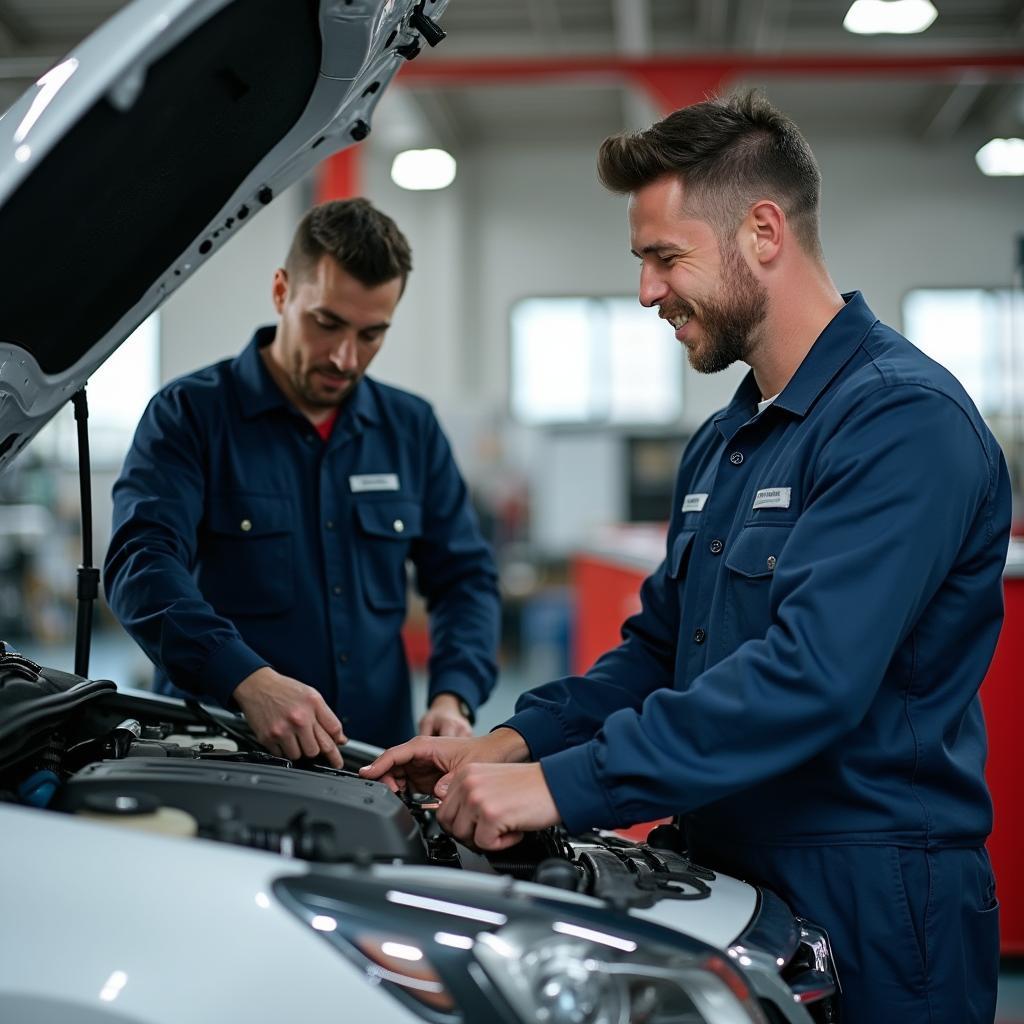 Mechanics in Auto Repair Shop